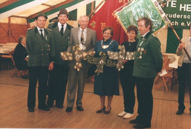 1984 Schützenkönig Fritz Ahrens und Jungschützenkönigin Christa Wirtz